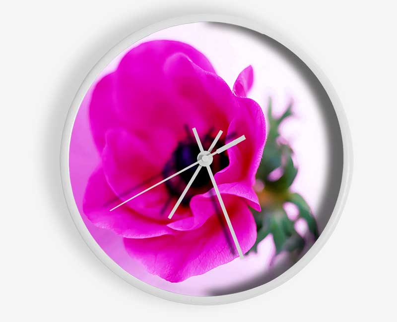 Pink Poppy Centre Clock - Wallart-Direct UK