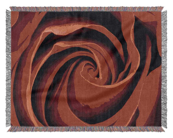 Red Rose Silk Woven Blanket