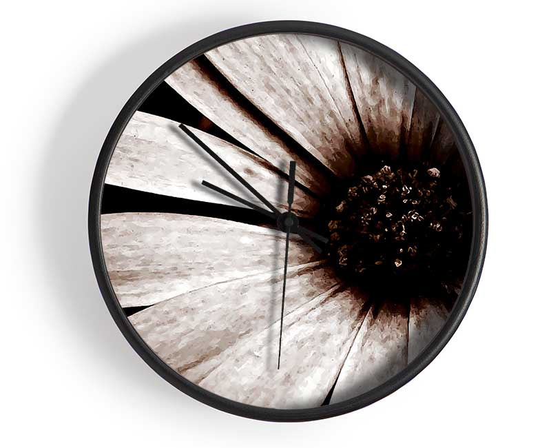 Cocoa Daisy Petals Clock - Wallart-Direct UK