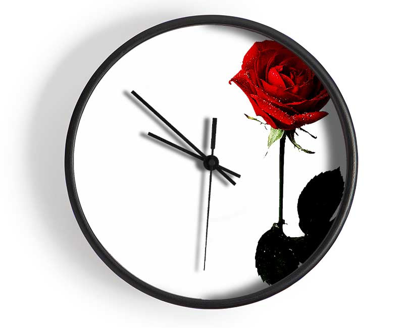 The Lovers Red Rose Clock - Wallart-Direct UK