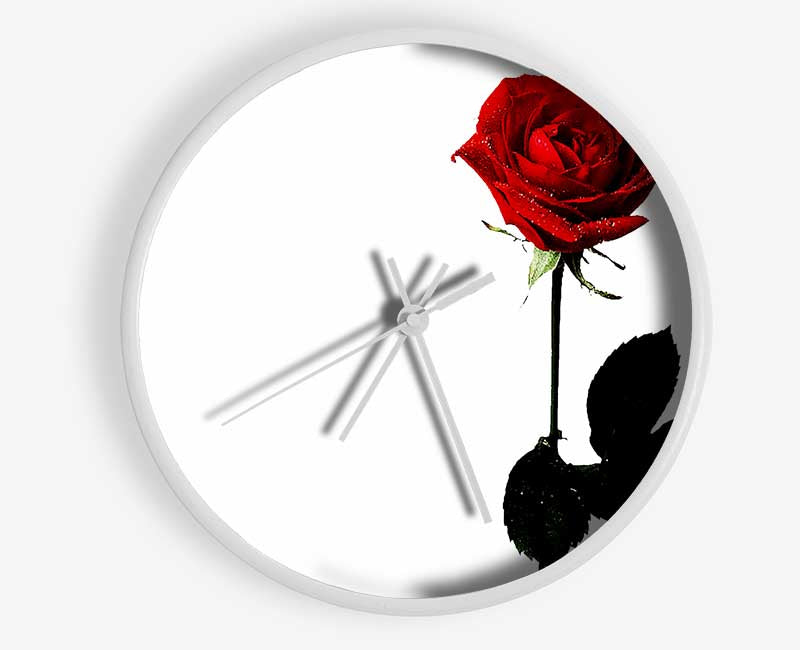 The Lovers Red Rose Clock - Wallart-Direct UK