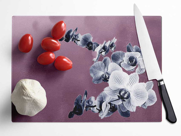 Snap Dragon Pink Glass Chopping Board