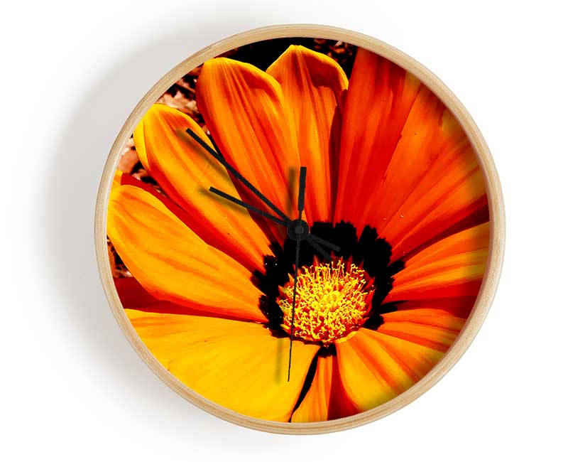 Fire Orange Beauty Clock - Wallart-Direct UK