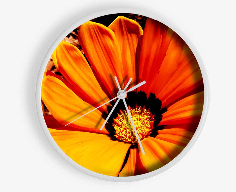 Fire Orange Beauty Clock - Wallart-Direct UK