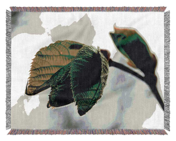 The Winter Leaves Woven Blanket