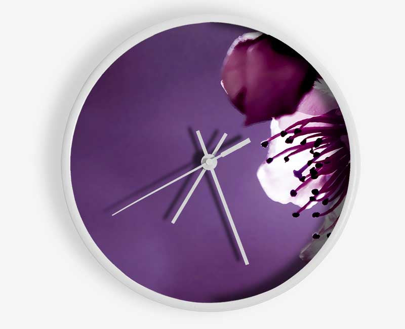 Purple Apple Blossom Clock - Wallart-Direct UK