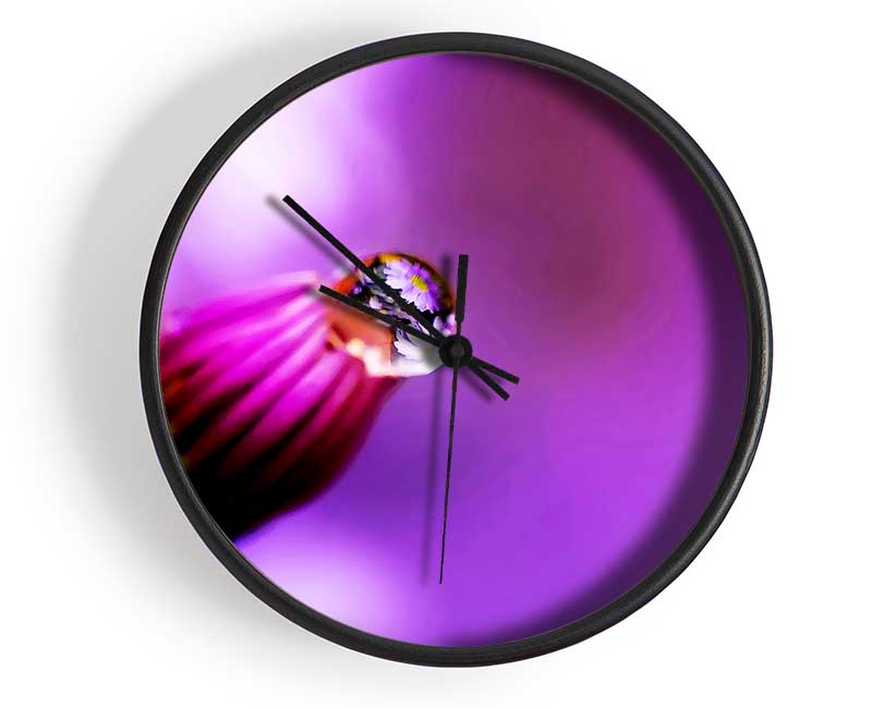 Purple Water Drop Reflection Clock - Wallart-Direct UK