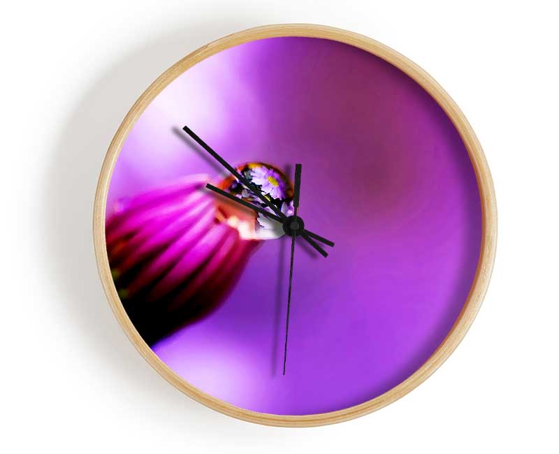 Purple Water Drop Reflection Clock - Wallart-Direct UK