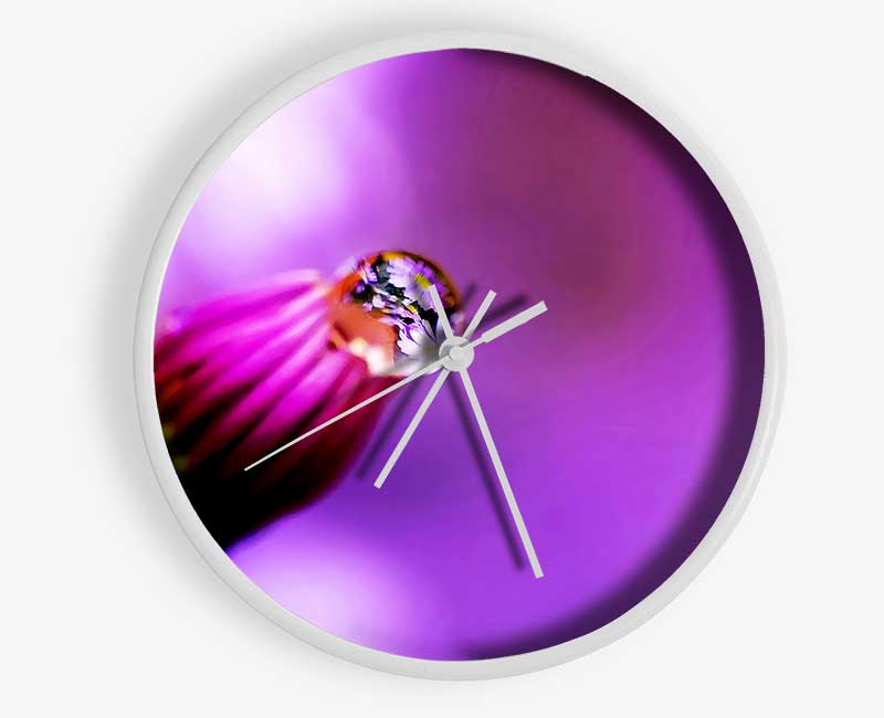 Purple Water Drop Reflection Clock - Wallart-Direct UK