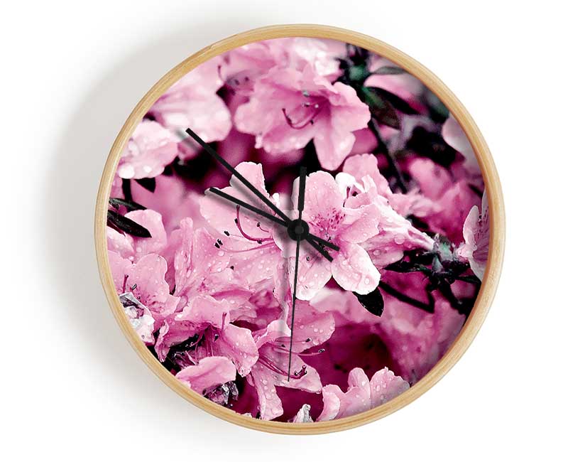 Pink Ocean Spray Clock - Wallart-Direct UK