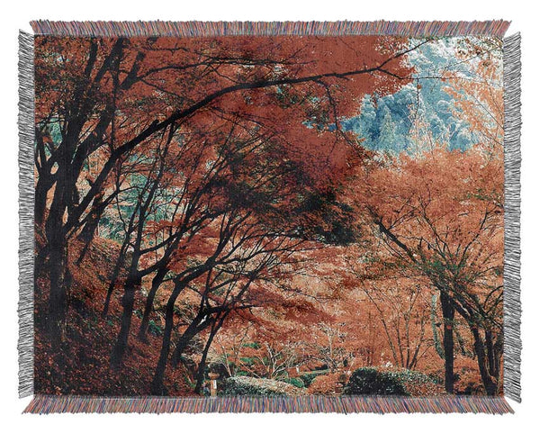 Autumn Tree Delight Woven Blanket