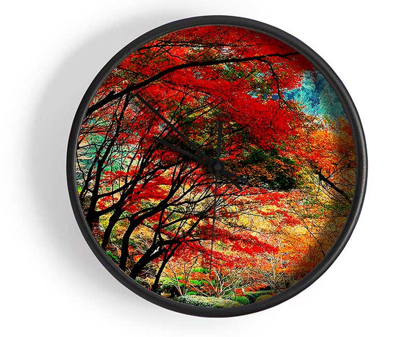 Autumn Tree Delight Clock - Wallart-Direct UK