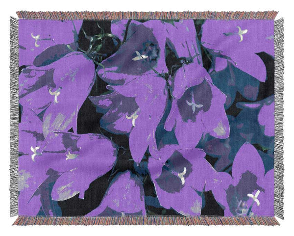 Purple Bluebells Woven Blanket