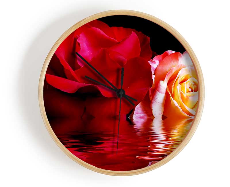 The Floating Roses Clock - Wallart-Direct UK