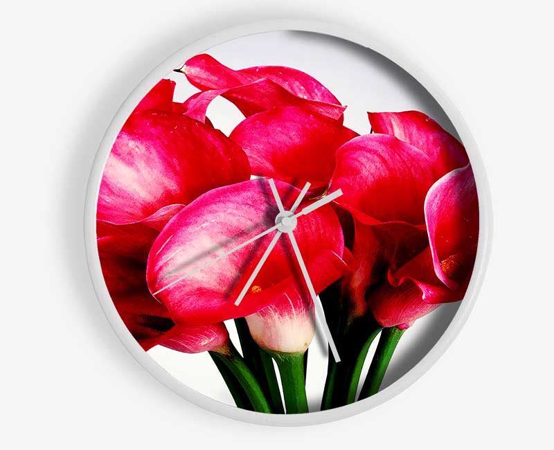 Pink Lily Bouquet Clock - Wallart-Direct UK