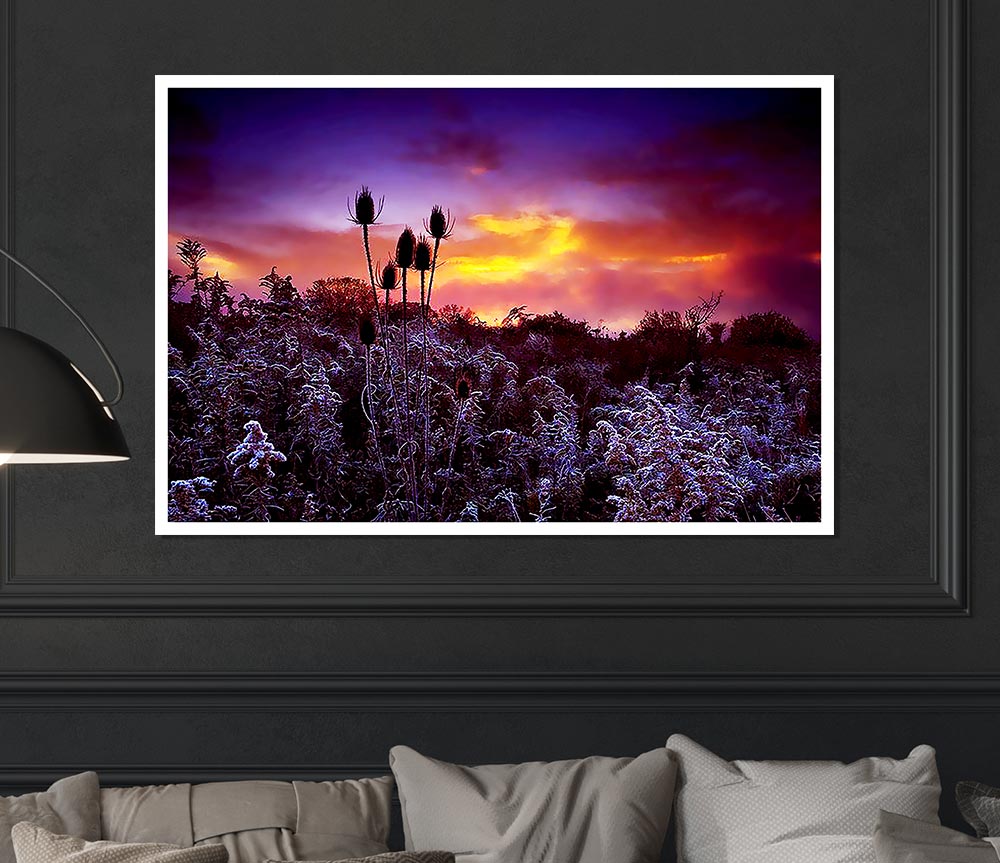 Winter Skies Print Poster Wall Art