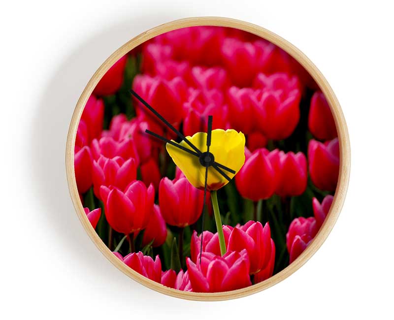 Tulips Strenth Clock - Wallart-Direct UK