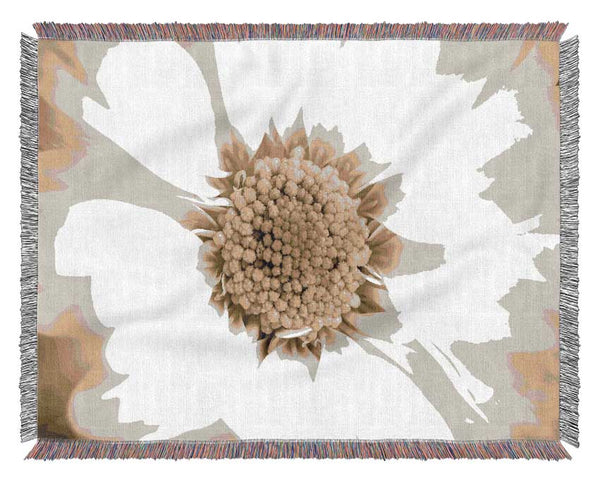 White Petal Heaven Woven Blanket