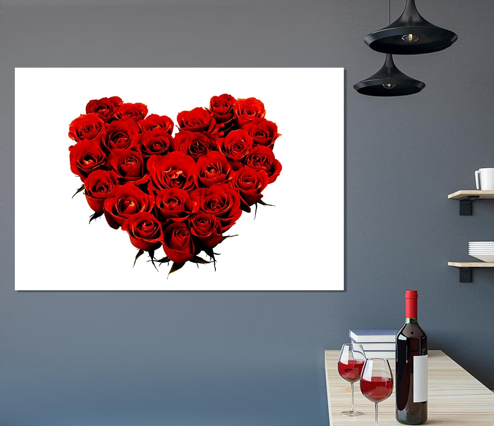 Heart Shaped Print Poster Wall Art