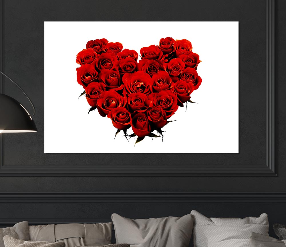 Heart Shaped Print Poster Wall Art