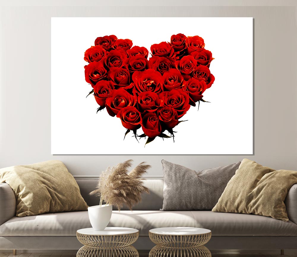 Heart Shaped Print Poster Wall Art