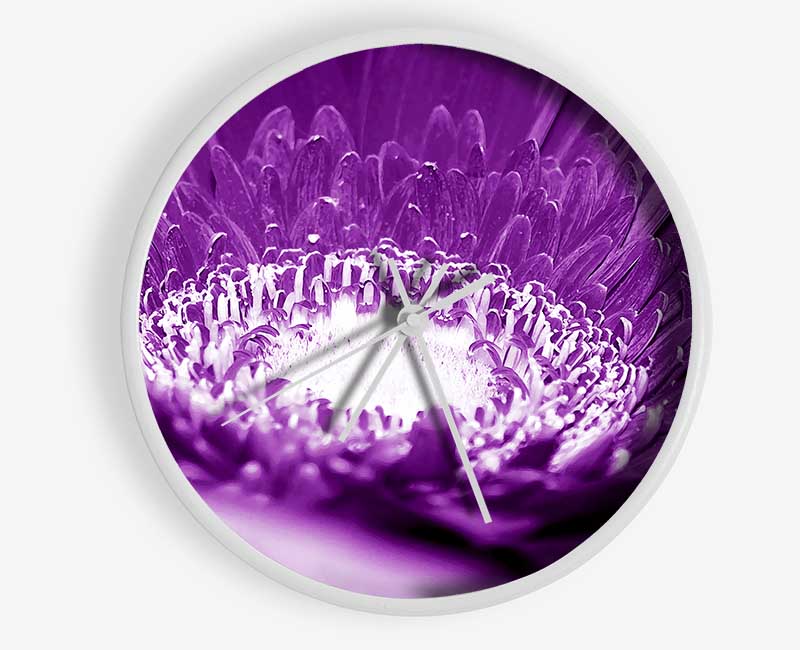 Daisy Centre Purple Clock - Wallart-Direct UK