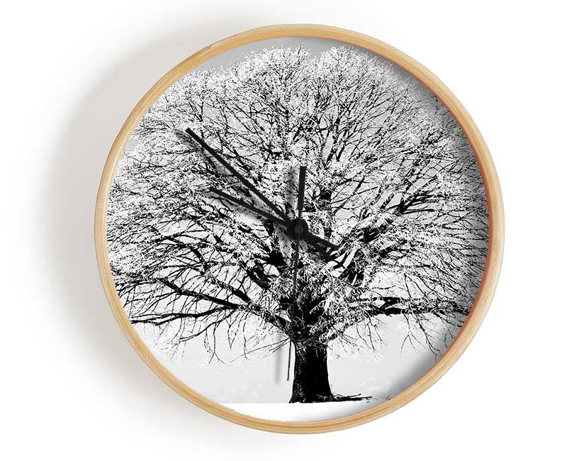 Winter Tree B n W Clock - Wallart-Direct UK