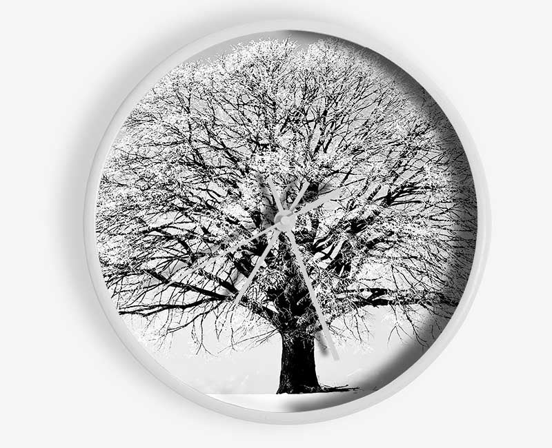 Winter Tree B n W Clock - Wallart-Direct UK