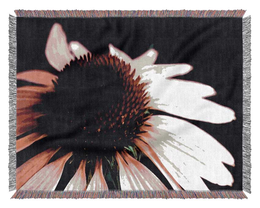 Pom Pom Daisy Centre Woven Blanket