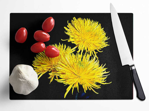 Dandelion Delight Glass Chopping Board