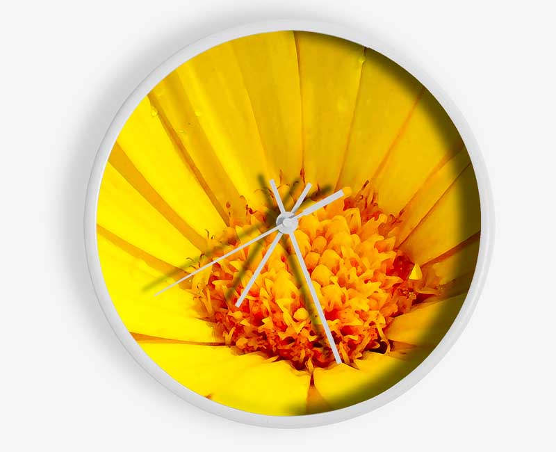 Golden Yellow Daisy Clock - Wallart-Direct UK