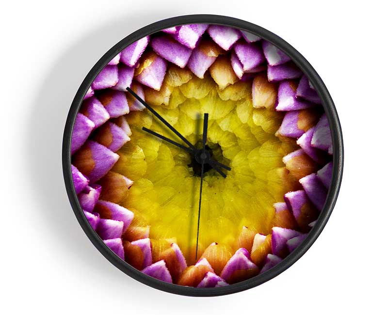 Purple Petal Delight Clock - Wallart-Direct UK