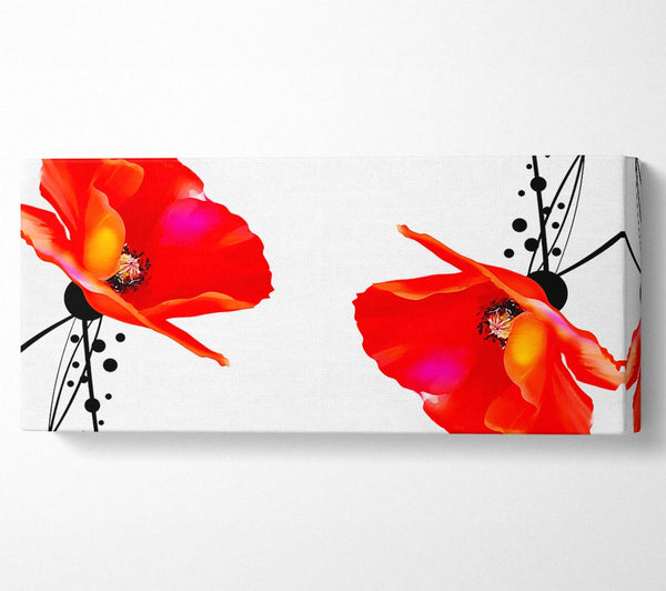 Twin Poppy Abstract