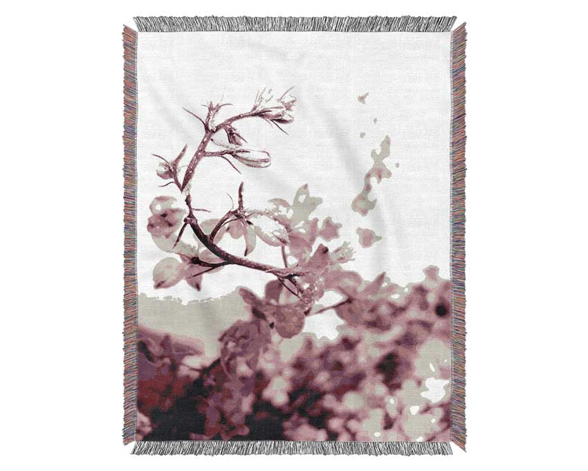 Cherry Blossom Woven Blanket