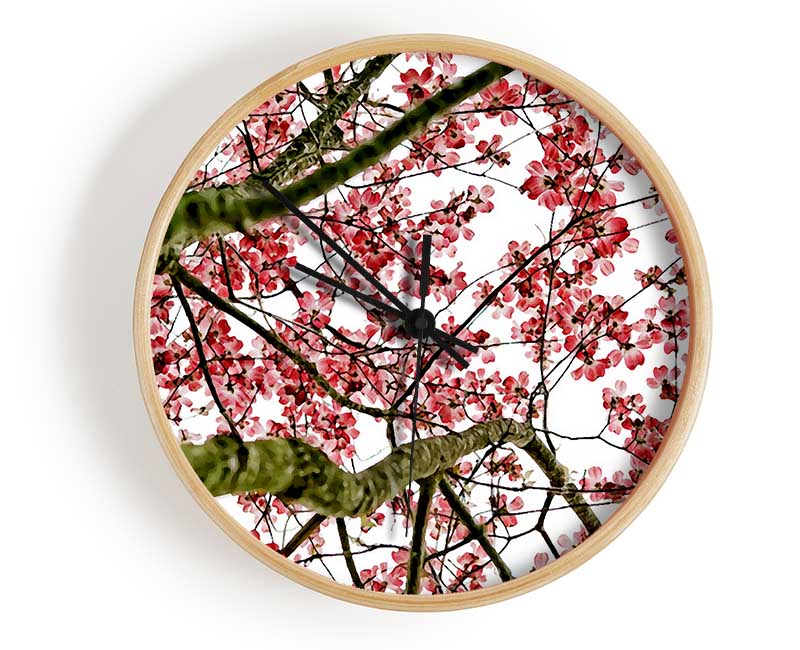 The Cherry Blossom Tree Clock - Wallart-Direct UK