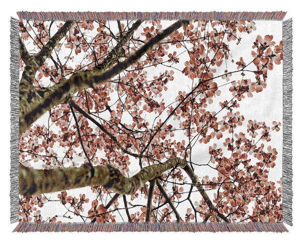 The Cherry Blossom Tree Woven Blanket