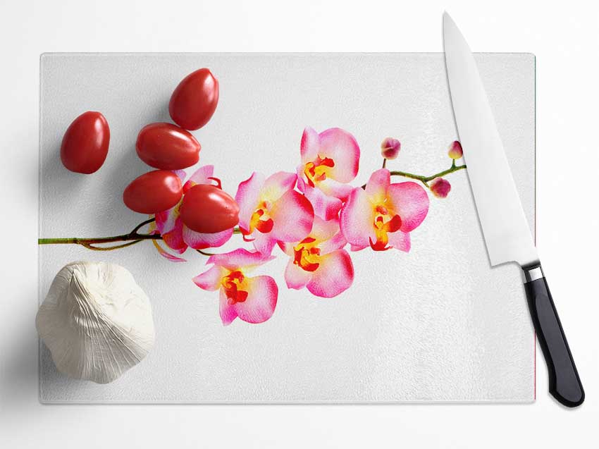 Orchid Stem Beauty Glass Chopping Board