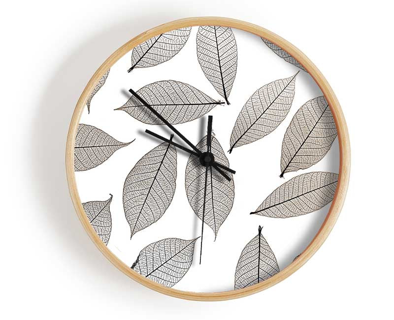 Leaves Power Clock - Wallart-Direct UK