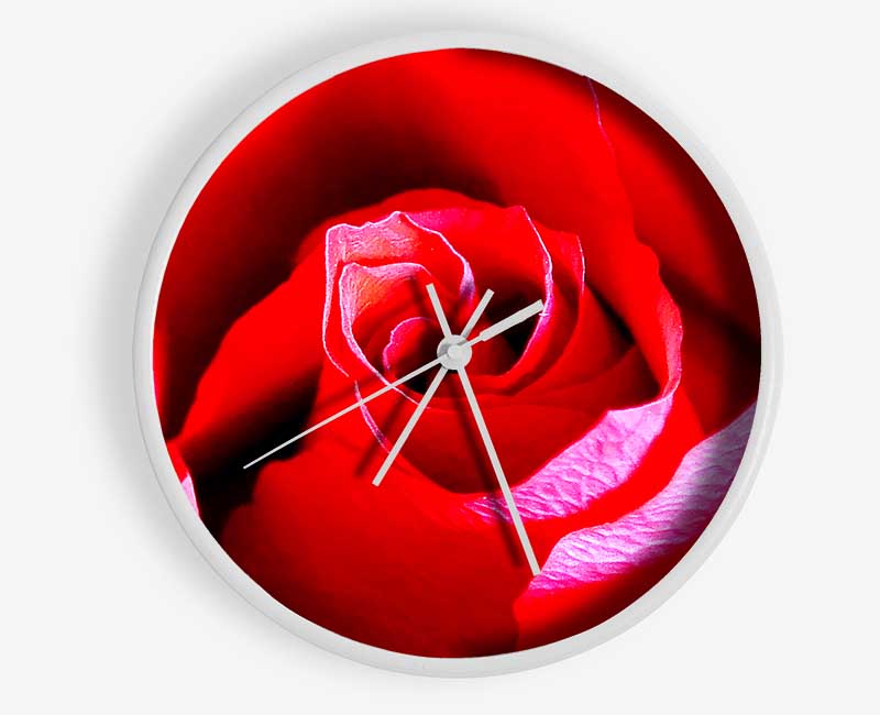 Pink Rose Bud Clock - Wallart-Direct UK