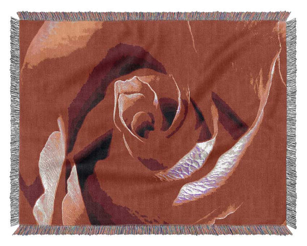 Pink Rose Bud Woven Blanket