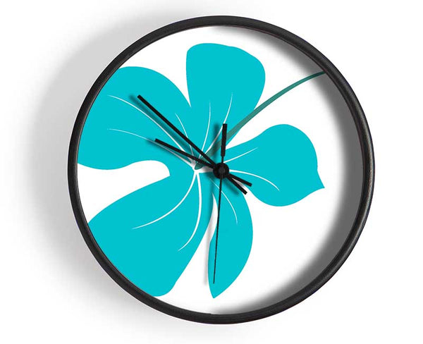 Blue Bloom Clock - Wallart-Direct UK