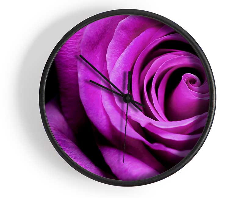 Purple Velvet Rose Clock - Wallart-Direct UK