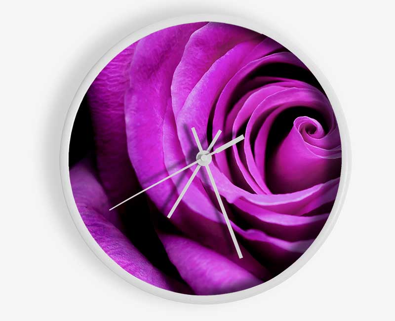 Purple Velvet Rose Clock - Wallart-Direct UK