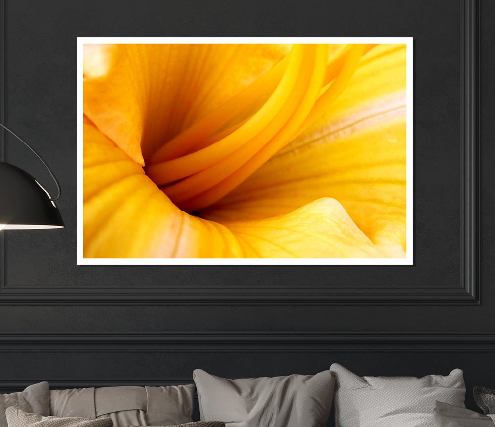 Yellow Trumpet Print Poster Wall Art