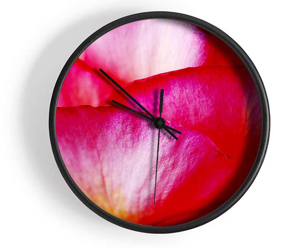 The Waves Of A Pink Flower Clock - Wallart-Direct UK