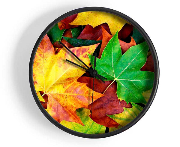 Autumn Leaves Fallen Clock - Wallart-Direct UK