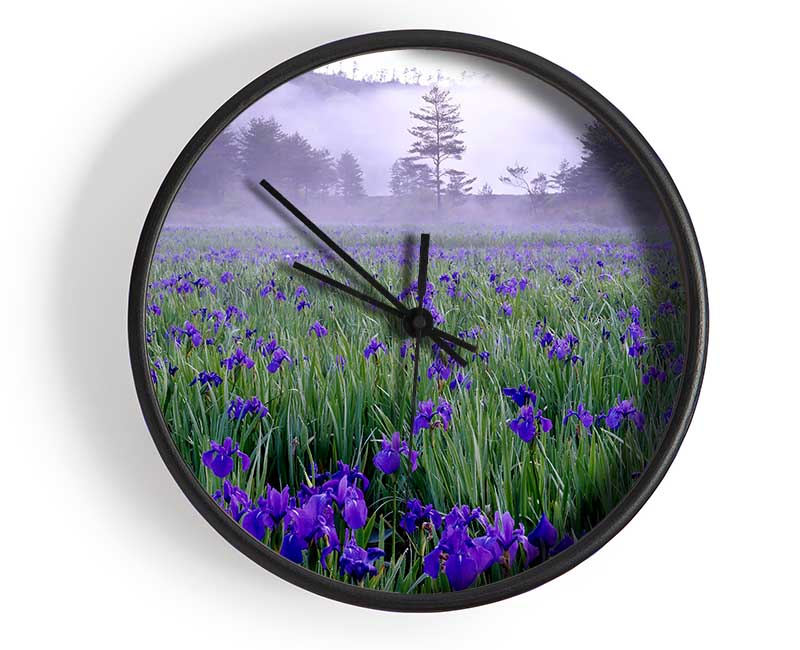 Bluebell Mist Clock - Wallart-Direct UK