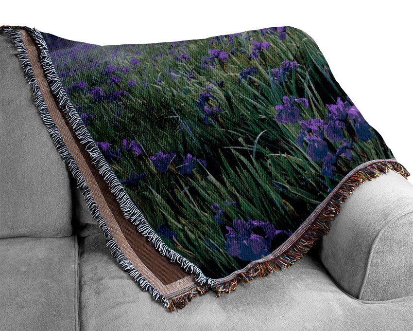 Bluebell Mist Woven Blanket