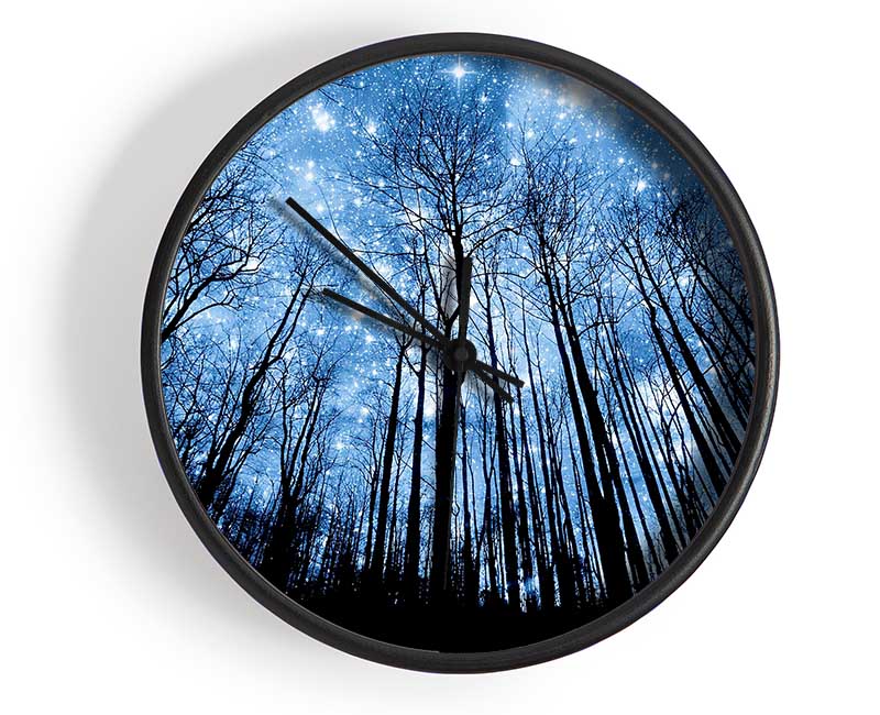 Starry Night In The Forest Clock - Wallart-Direct UK