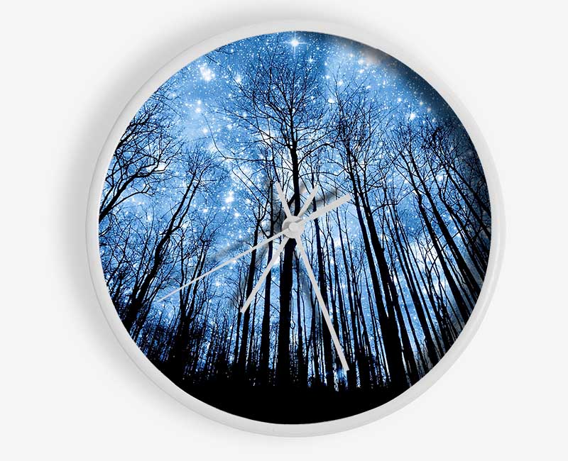 Starry Night In The Forest Clock - Wallart-Direct UK